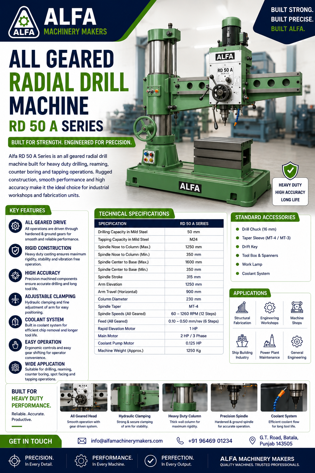 All Geared Radial Drill Machine RD-50-A-Series - Image 2